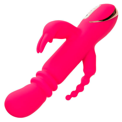 Vibrador Triple Calentado Estilo Conejo con Pulsación y Calentamiento