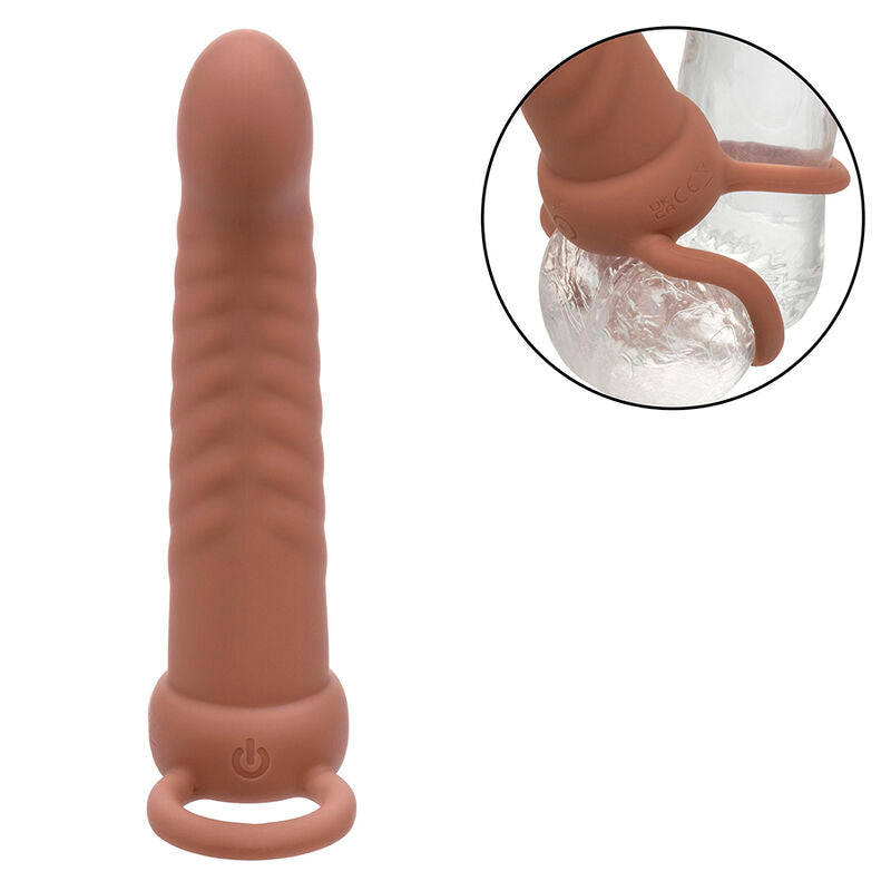 Vibrador de Doble Penetración Nervurado Maxx con 10 Vibraciones
