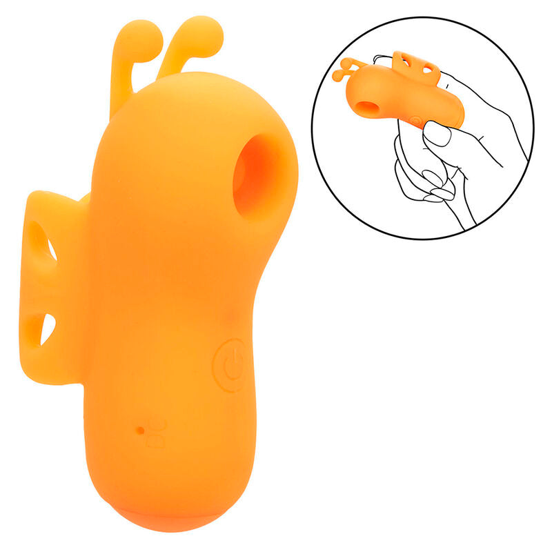 Vibrador de Dedo Neon Vibes con 10 Vibraciones Naranja