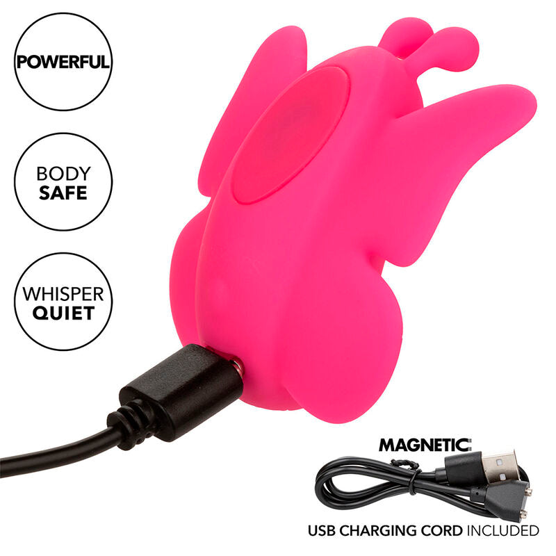 Vibrador Discreto para Bragas con 10 Funciones y Diseño Magnético Rosa