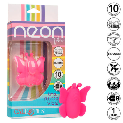 Vibrador Discreto para Bragas con 10 Funciones y Diseño Magnético Rosa