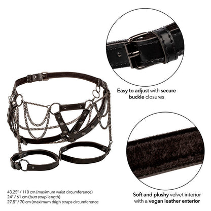 Arnés para Muslo con Cadenas Euphoria Premium