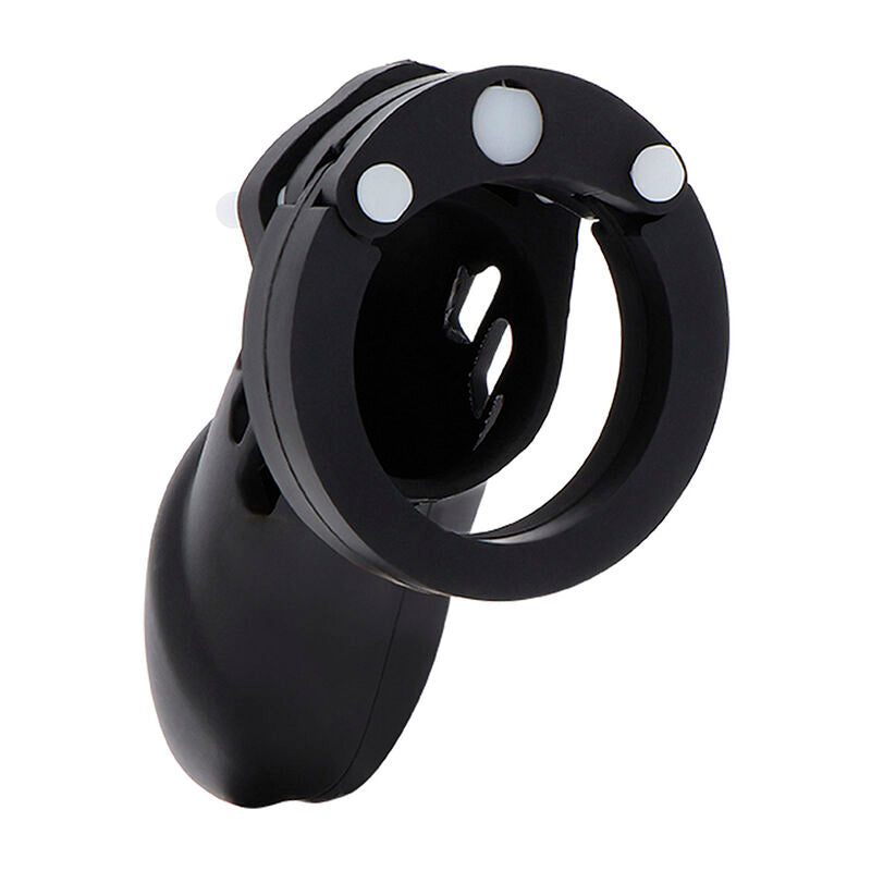 HIDDEN DESIRE - JAULA DE CASTIDAD PARA EL PENE DE SILICONA EXTREMA TALLA L NEGRA