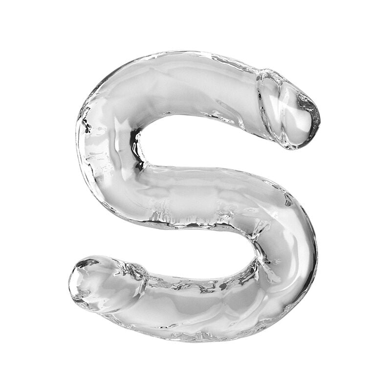 Dildo Doble Double Trouble 46 cm Transparente