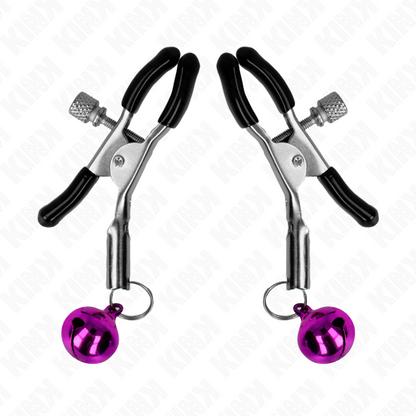 Close-up of the KINK Grampo de Bico Simples Roxo 6 CM showing its color and design.