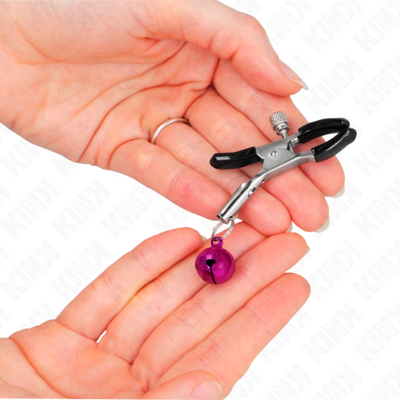 Close-up of the KINK Grampo de Bico Simples Roxo 6 CM showing its color and design.
