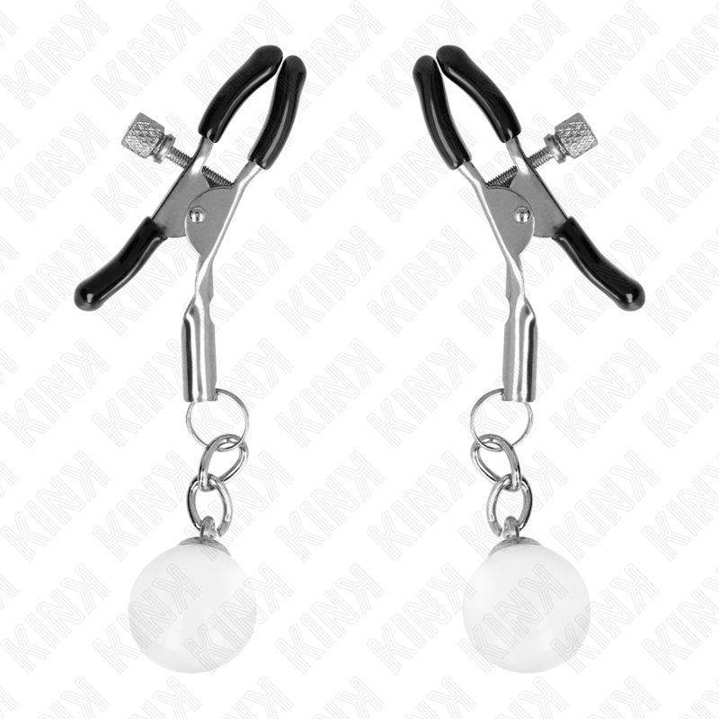 KINK Grampos de Bico de Vidro Prata 6 CM para estimulação sensorial BDSM