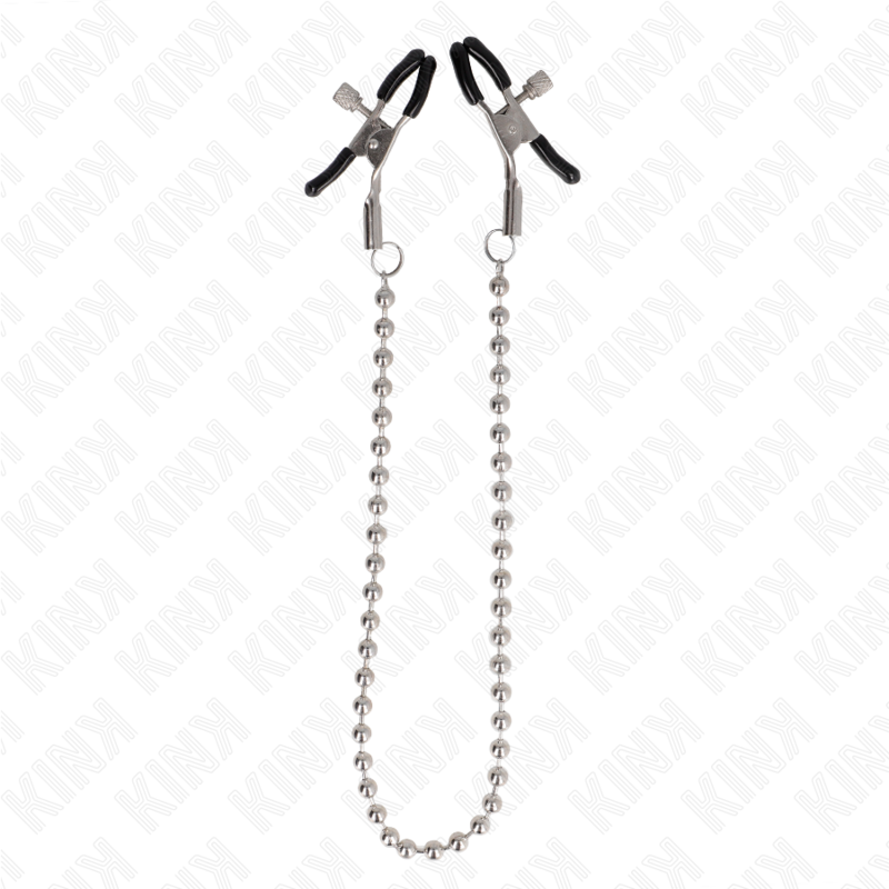 KINK Grampos de Mamilo com Corrente de Contas 30 CM para estimulação BDSM.