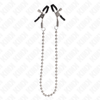 KINK Grampos de Mamilo com Corrente de Contas 30 CM para estimulação BDSM.