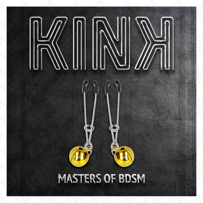 Close-up das Pinças de Mamilo KINK Finas Douradas 7 CM, mostrando o seu design elegante e mecanismo.