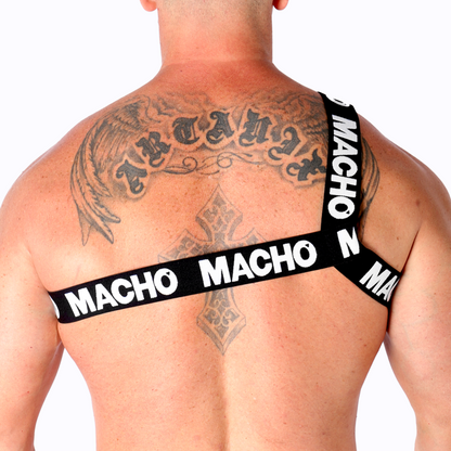 MACHO Arnés Romano Elástico S/M Blanco