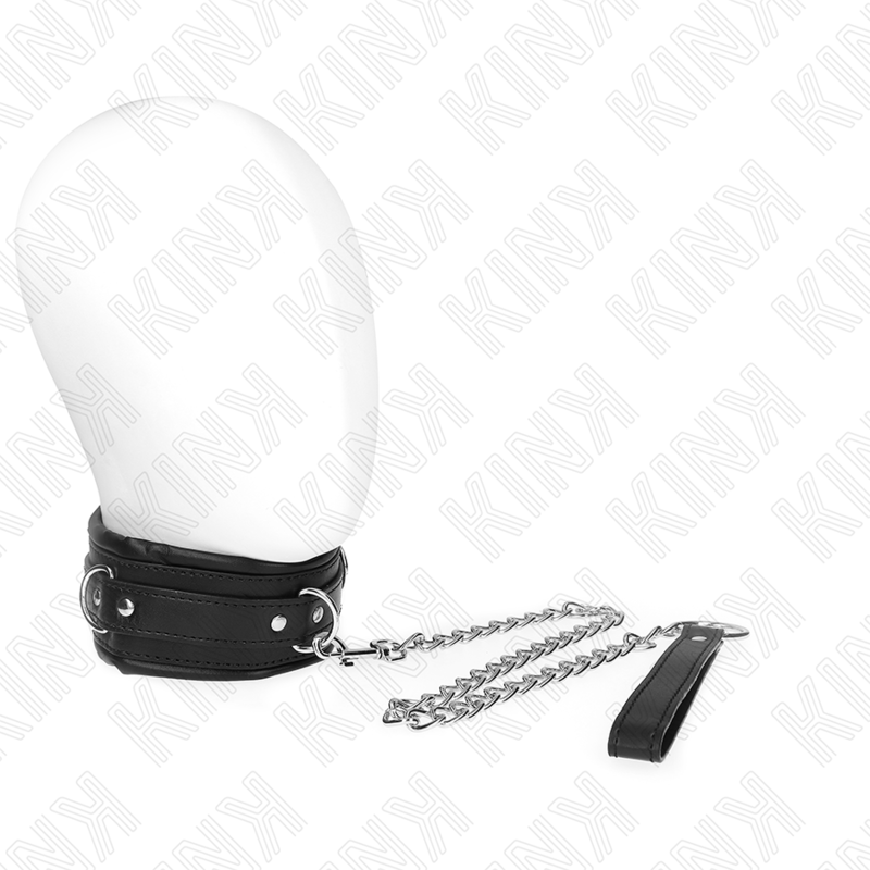 KINK Colar e Trela Pesado Ajustável, ideal para jogos BDSM com controlo e estilo.