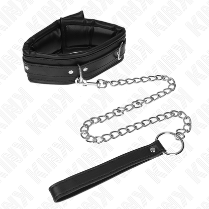 KINK Colar e Trela Pesado Ajustável, ideal para jogos BDSM com controlo e estilo.
