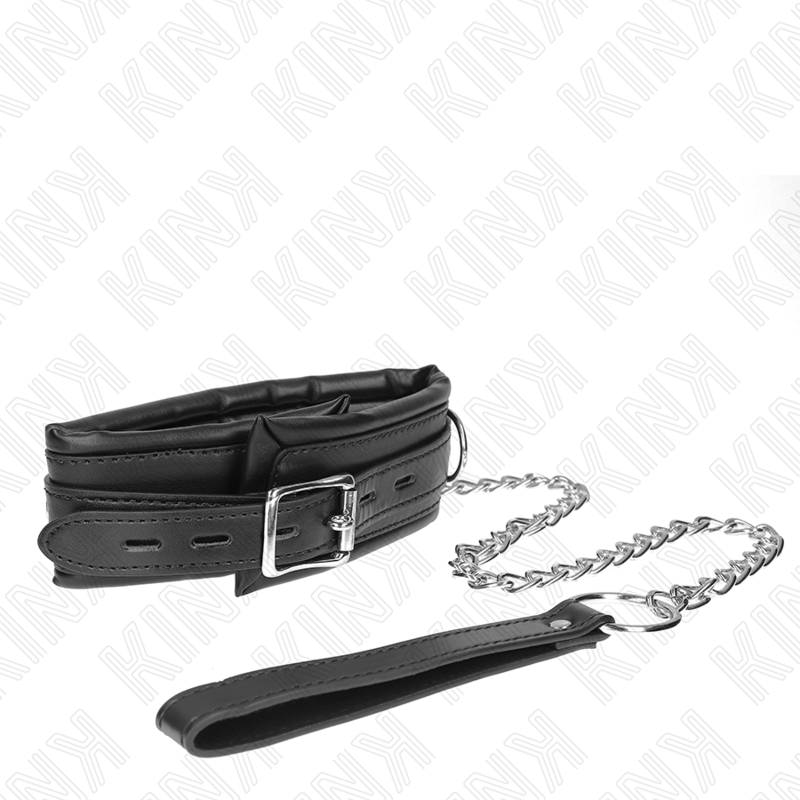 KINK Colar e Trela Pesado Ajustável, ideal para jogos BDSM com controlo e estilo.