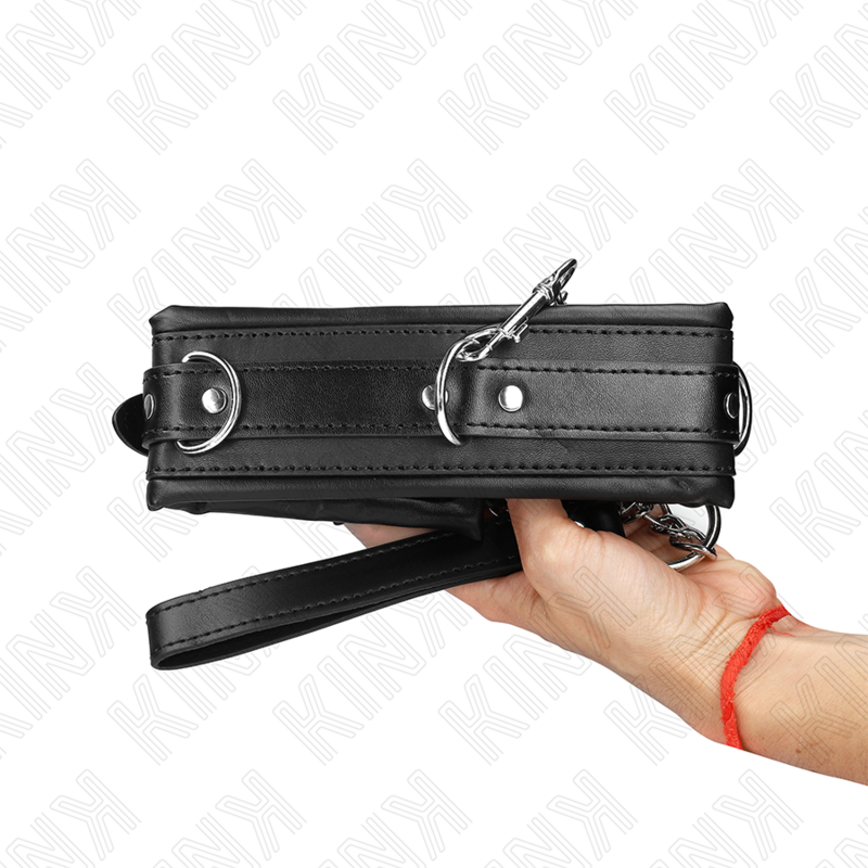 KINK Colar e Trela Pesado Ajustável, ideal para jogos BDSM com controlo e estilo.
