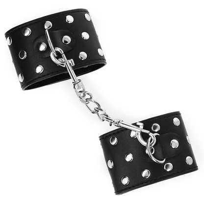 Sujeciones de Muñeca con Remaches Negros Ajustables 19-24 CM x 5,5 CM