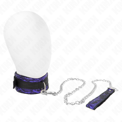 Colar Curto de Renda de Veludo KINK com Cinto Nylon de 105 cm, detalhe da textura e design elegante.
