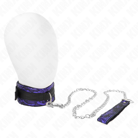 Colar Curto de Renda de Veludo KINK com Cinto Nylon de 105 cm, detalhe da textura e design elegante.