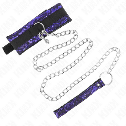 Colar Curto de Renda de Veludo KINK com Cinto Nylon de 105 cm, detalhe da textura e design elegante.