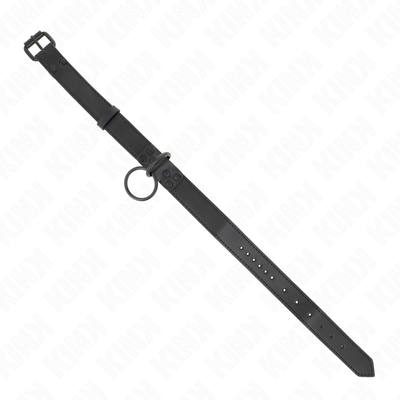 KINK Colar com Trela Escura, um acessório BDSM elegante e ajustável para jogos de controlo e submissão.