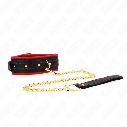 KINK Colar com Trela de Tecido Liso Ajustável, mostrando o design e o material