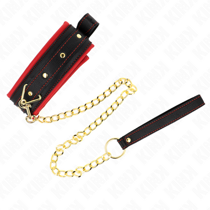 KINK Colar com Trela de Tecido Liso Ajustável, mostrando o design e o material