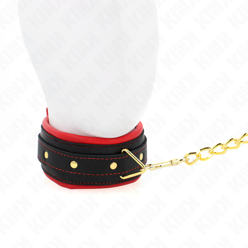 KINK Colar com Trela de Tecido Liso Ajustável, mostrando o design e o material