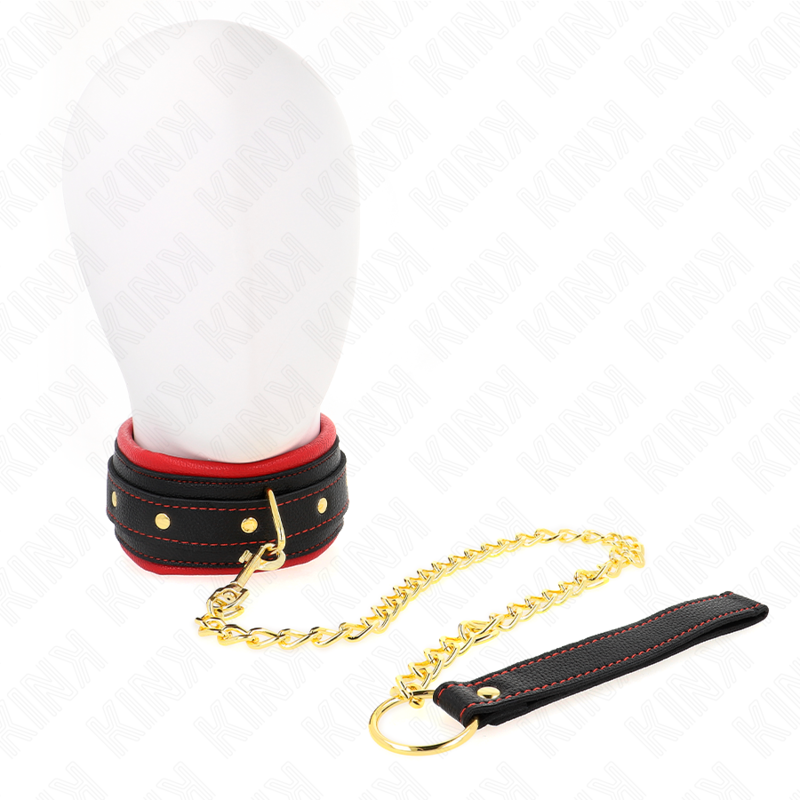 KINK Colar com Trela de Tecido Liso Ajustável, mostrando o design e o material