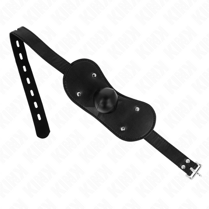 KINK Máscara Boca Ball Gag com Fechadura Ajustável 42-60 CM em detalhe.