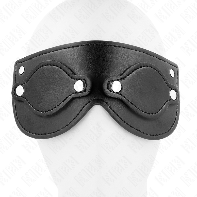 KINK Máscara de Couro com Coberturas Destacáveis, vista detalhada do design e material.
