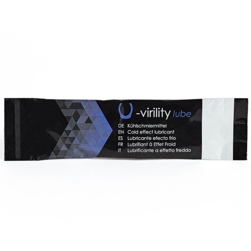 500 COSMETICS U-Virility Lube: Lubrificante íntimo à base de água com efeito frio em sachês monodose.