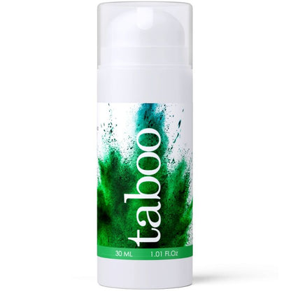 Embalagem do RUF - TABOO Male Delay Gel Retardante 30 ML, produto para prolongar o prazer masculino.
