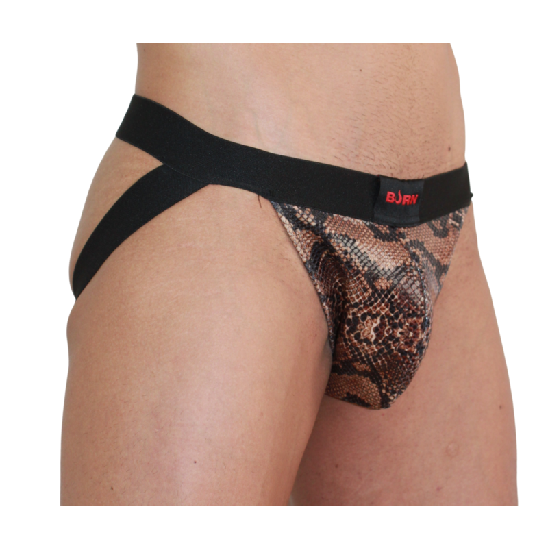 BURN Jockstrap Snake Negro - Estilo Atrevido y Confort