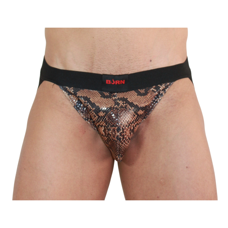 BURN Jockstrap Snake Negro - Estilo Atrevido y Confort