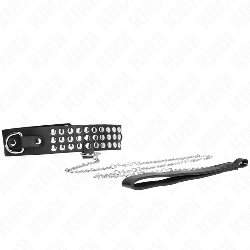 KINK Colar BDSM com Alça Brilhante Ajustável de 65cm para controlo e elegância nas suas sessões.