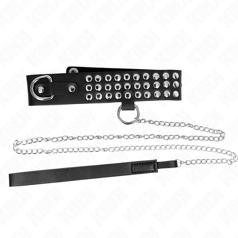 KINK Colar BDSM com Alça Brilhante Ajustável de 65cm para controlo e elegância nas suas sessões.