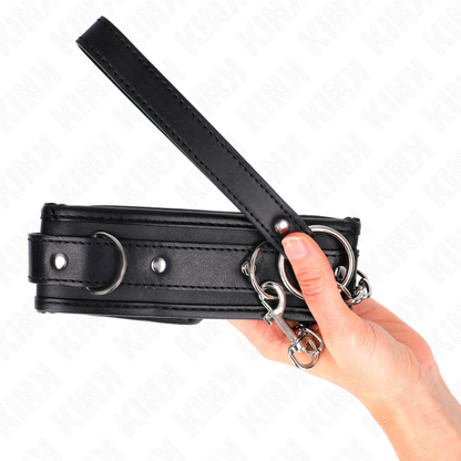 KINK Colar Básico com Trela 65cm BDSM, exibindo o design e material de alta qualidade.