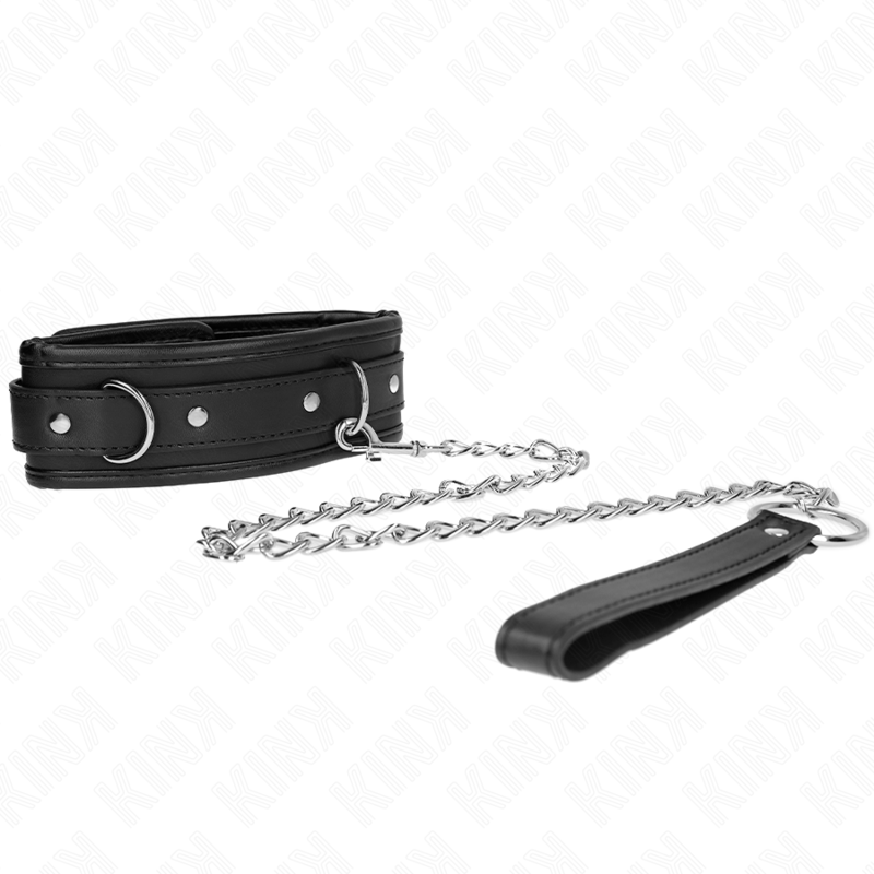 KINK Colar Básico com Trela 65cm BDSM, exibindo o design e material de alta qualidade.