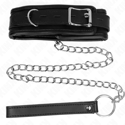 KINK Colar Básico com Trela 65cm BDSM, exibindo o design e material de alta qualidade.
