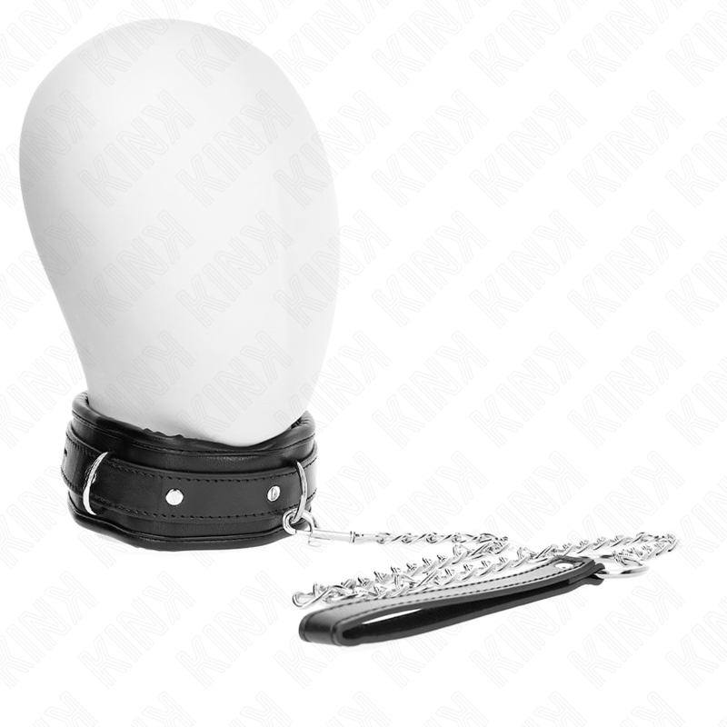 KINK Colar Pesado com Cinto 65 CM Ajustável, ideal para jogos de domínio e submissão.