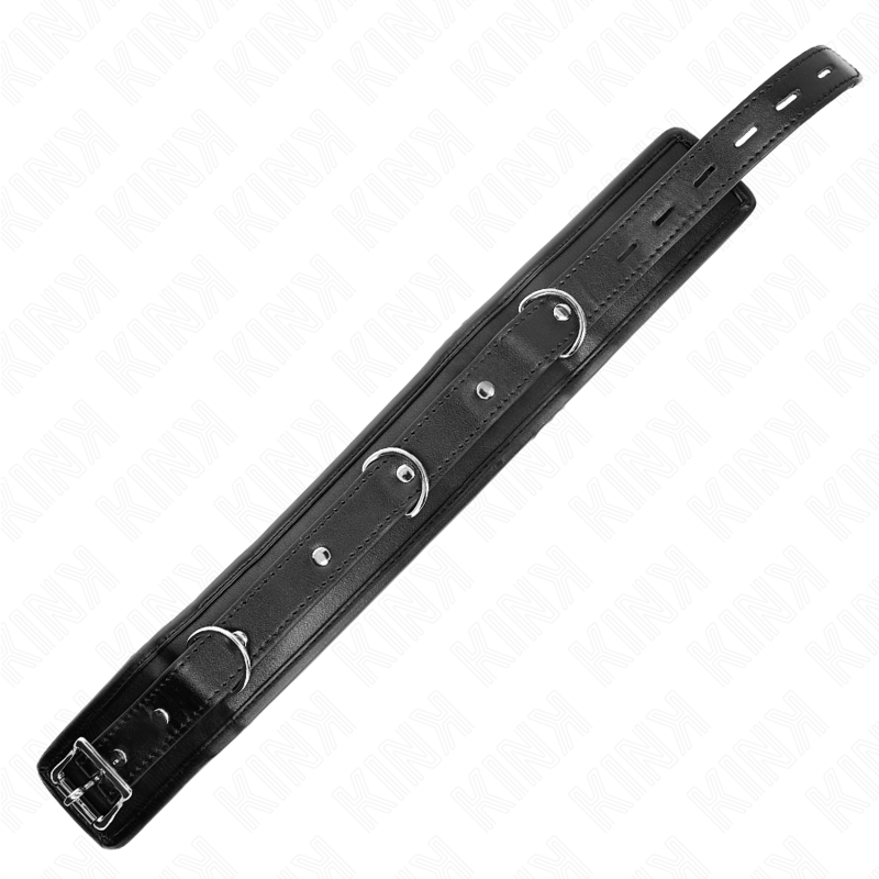 KINK Colar Pesado com Cinto 65 CM Ajustável, ideal para jogos de domínio e submissão.