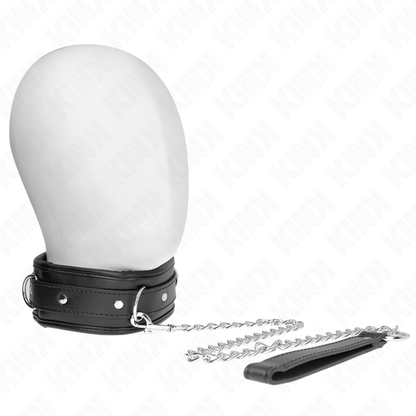 KINK Colar BDSM de imitação de couro ajustável com esponja, modelo 3.