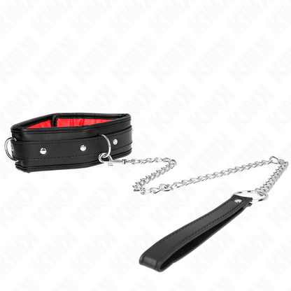 KINK Colar BDSM de imitação de couro ajustável com esponja, modelo 3.