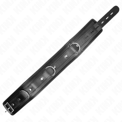 KINK Colar BDSM de imitação de couro ajustável com esponja, modelo 3.