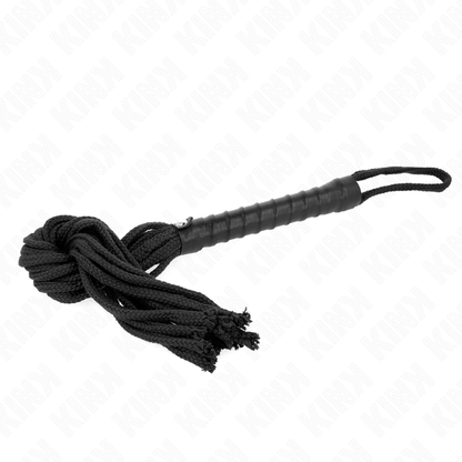 KINK Chicote de Corda Preto 56 CM para jogos BDSM