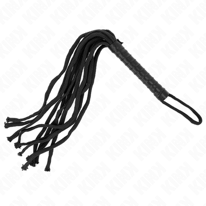 KINK Chicote de Corda Preto 56 CM para jogos BDSM