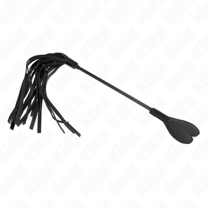 KINK Chicote com Pandel Coração 35 CM para jogos BDSM, detalhe do punho com coração.