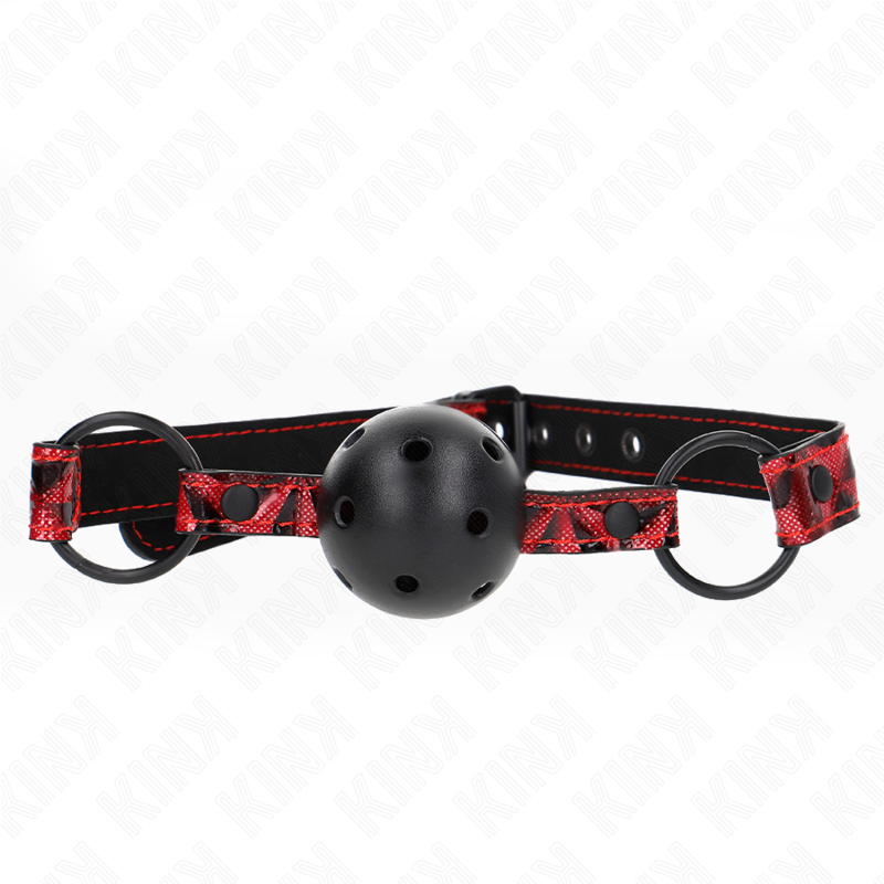 KINK Mordaça Bola Padrão Diamante 4,5cm Ajustável em silicone macio