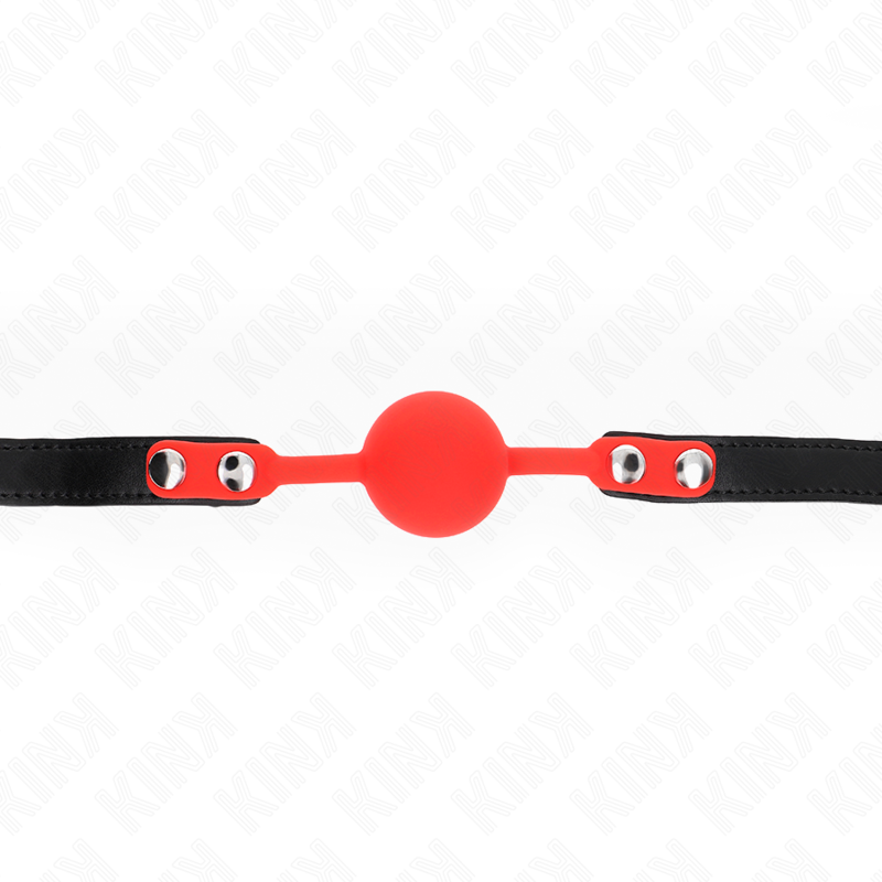 KINK Bola Silicone Mordaça com Fechadura 4cm para BDSM, em silicone macio e com correia de couro