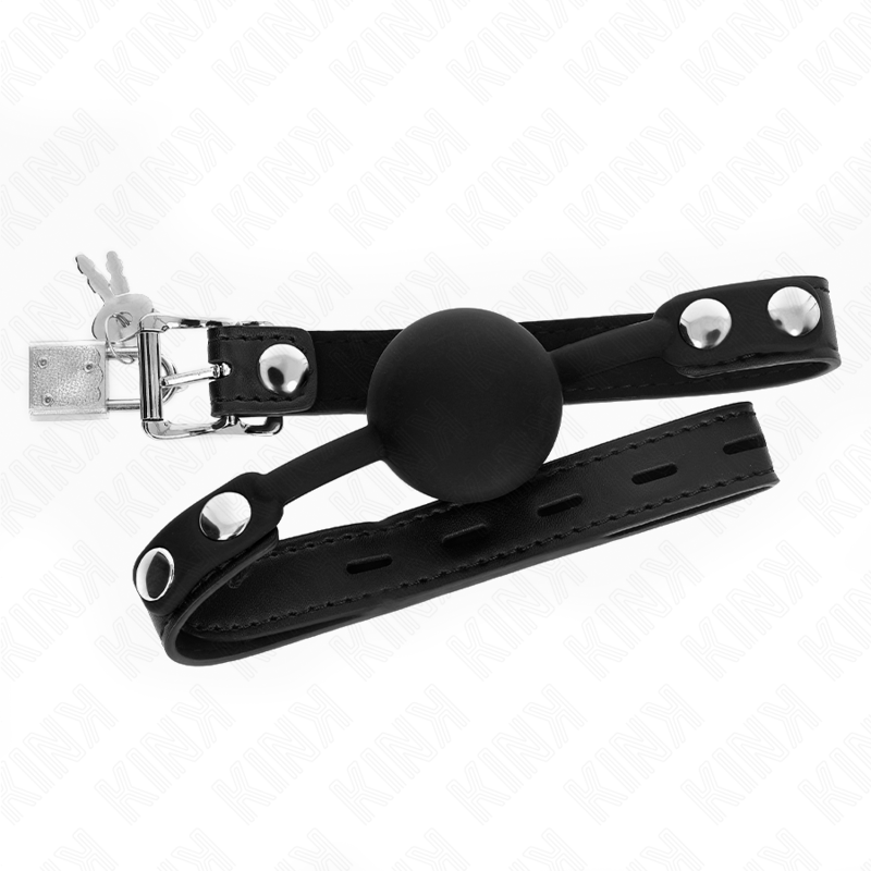 Mordaça de bola magnética KINK de silicone 4cm com fechadura para BDSM